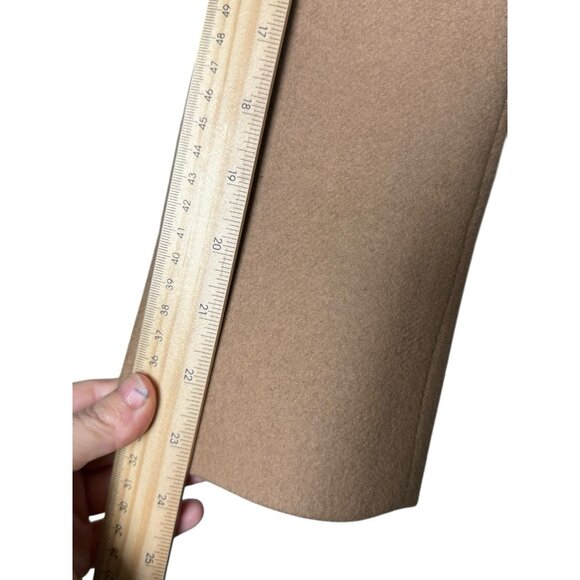 J.Crew Nello Gori Capella Wool Cashmere Coat Size 2 EUC Camel Tan - Picture 9 of 12